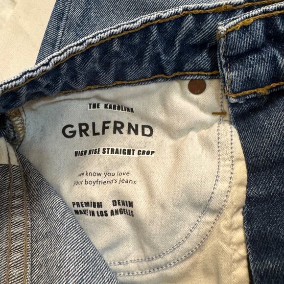 GRLFRND , Karolina, high rise straight crop denim 23W, NWT - Picture 6 of 8
